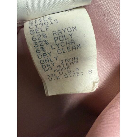 Tadashi Taffeta Mauve Ruched Satin Evening Formal Blouse Size 8 Made in USA - Picture 4 of 5